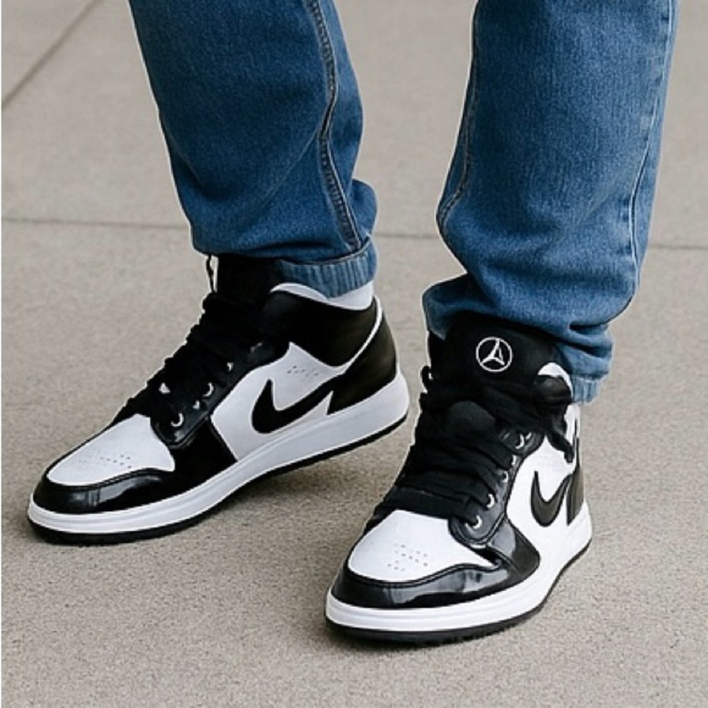 Authentic Air Jordan 1 Mid SE “All-Star Weekend” Black/White Size 10.5